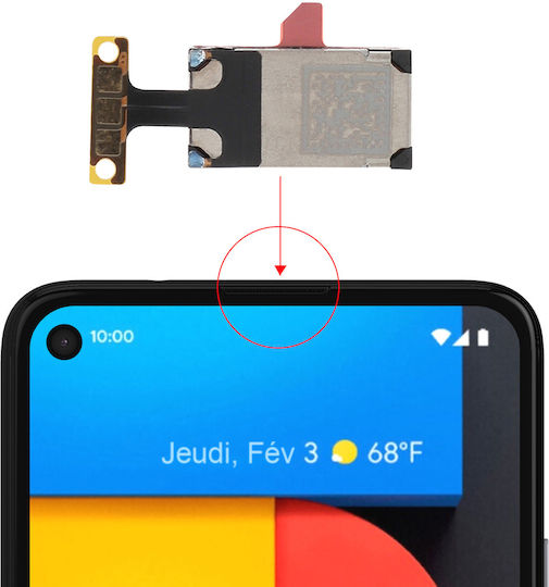 Difuzor intern Relife pentru Google Pixel 4a 5G Piesă de schimb pentru cască Negru