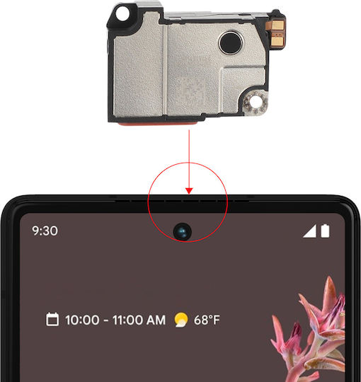 Резервен вътрешен високоговорител Relife за Google Pixel 6, черен