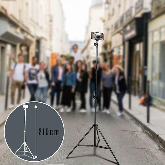 Trepied Extensibil de la 72 Cm la 210 Cm pentru Smartphone Cameră Lumină Linq Negru