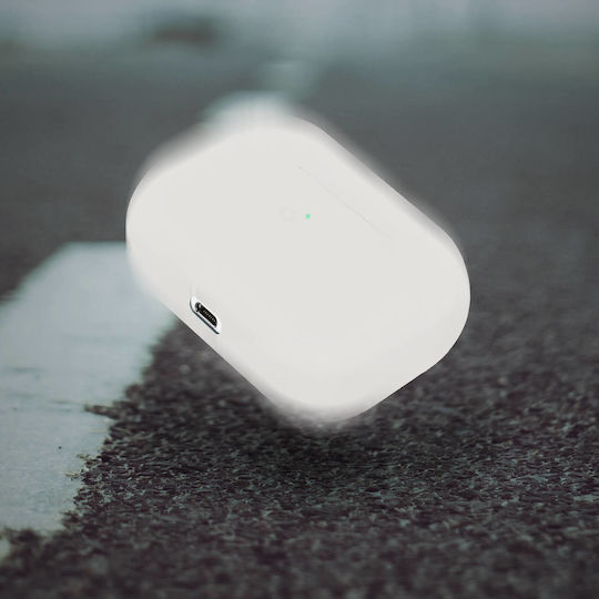 Airpods Pro Silicone Case Soft-touch Matt Effect Qi Wireless Charging White