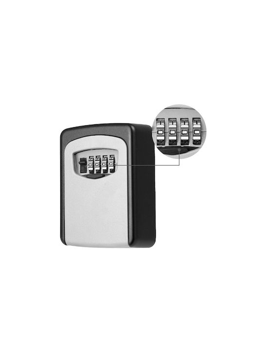 Suport De Chei Cu Combinație Metalic Cu Roată Cu Combinație 11.5x9.5x4cm Montare Pe Perete
