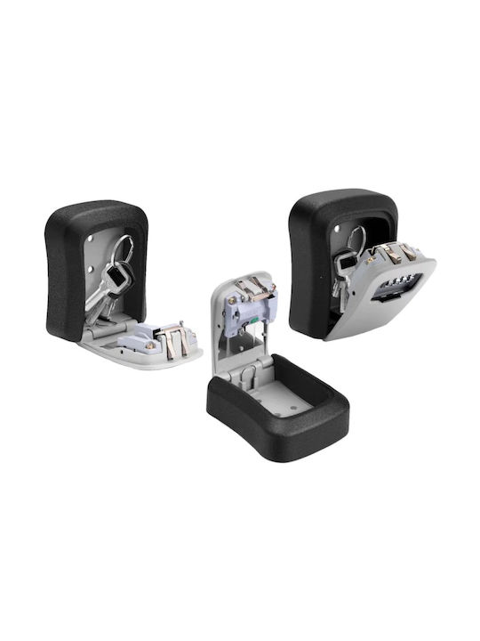 Suport De Chei Cu Combinație Metalic Cu Roată Cu Combinație 11.5x9.5x4cm Montare Pe Perete