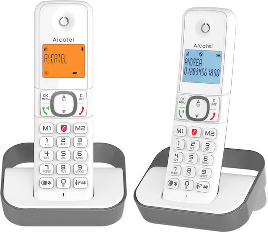 2 Dect Phones Call Blocking Vip F860 Feature Duo Alcatel Grey