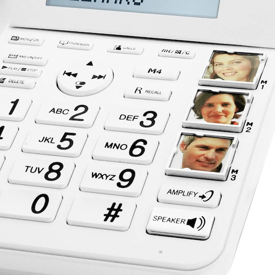 Geemarc Corded Phone Cordless Handset Geemarc Amplidect Combi Photo 295 White