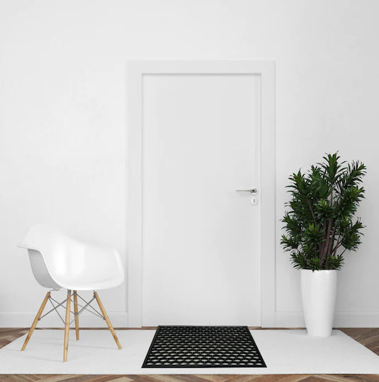 Doormat Entrance Rubber Black 40x70cm Black