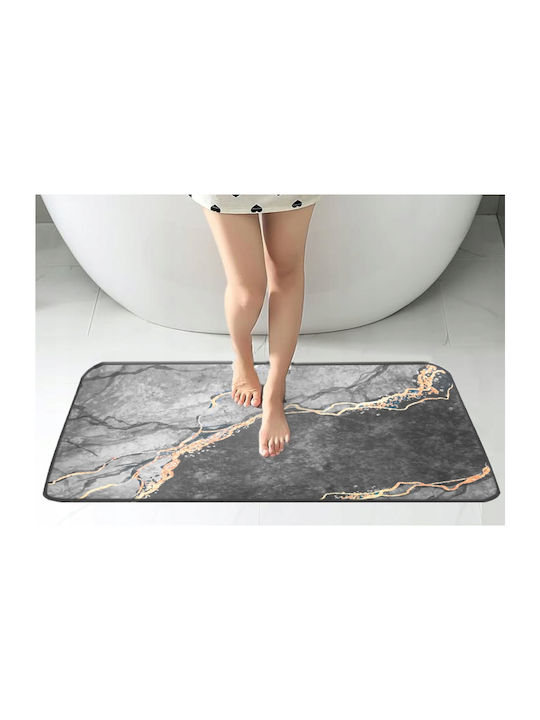 Antiderapant Covoraș de Baie ZR1EB73QWS84 Grey With Black 50x80buc