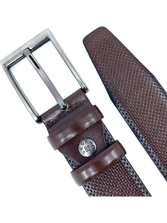 LGD-2033 Men's Belt Leather Tabac Brown