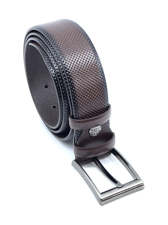 LGD-2033 Men's Belt Leather Tabac Brown