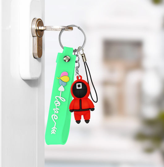 Keychain Wristband Squid Game Series Silicone Character Green