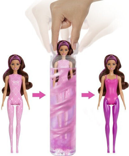 Barbie Ballerina Puppe Color Reveal für 3+ Jahre alt+ Jahre 30cm. (Verschiedene Designs/Sortimente von Designs) 1 Stk