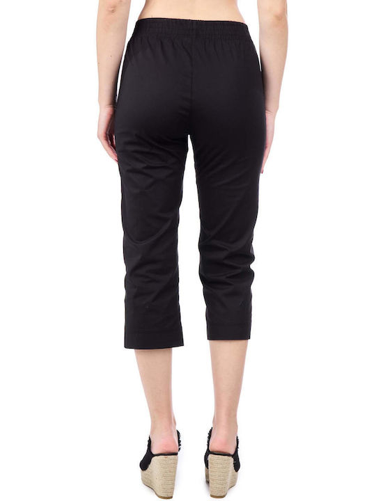 Moutaki Femei Bumbac Pantaloni largi Black