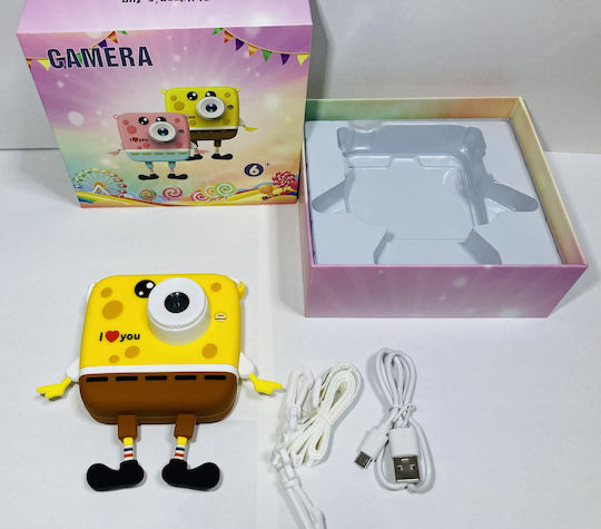 Cartoon Compact Φωτογραφική Μηχανή Κίτρινη