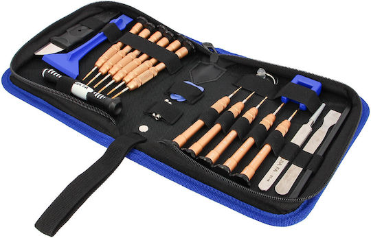 Set complet de unelte pentru demontare și reparare smartphone și tabletă, 24 piese, negru