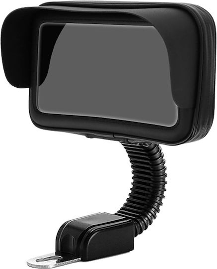 Bike Motorcycle Phone Mount Mirror Mount Waterproof Zipped Cover Black