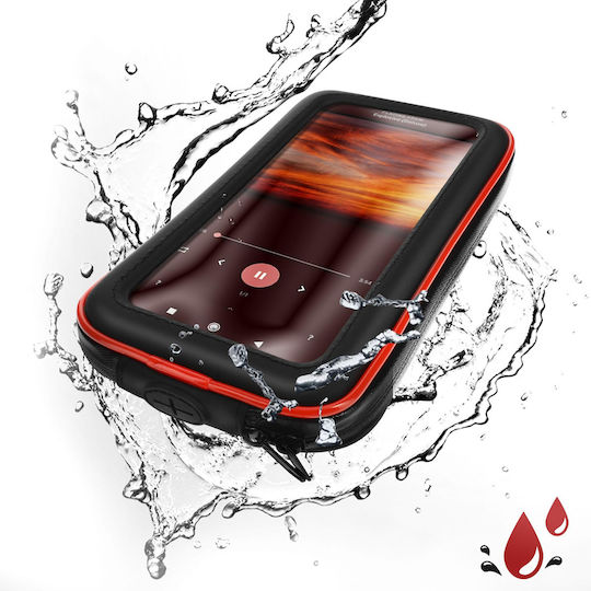 Motorcycle Scooter Stand + Waterproof Case Smartphones 6.3 "max Black