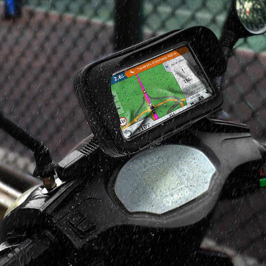 Bike Motorcycle Phone Mount Mirror Mount Waterproof Zipped Cover Black