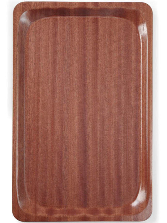Hendi Lemnos Dreptunghiular Tavă de Servire Antiderapant cu Mânere în Culoare Maro 33x43cm 1buc