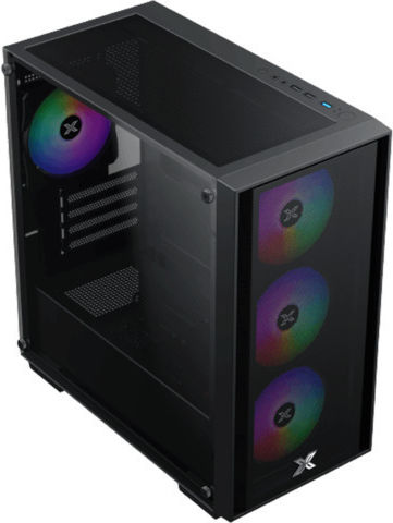 Xigmatek NYX Air II Геймърска Мини Кула Компютърна Кутия със Страничен Прозорец Черна