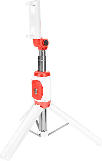 Avizar Selfie Stick Built-in Bluetooth Remote White