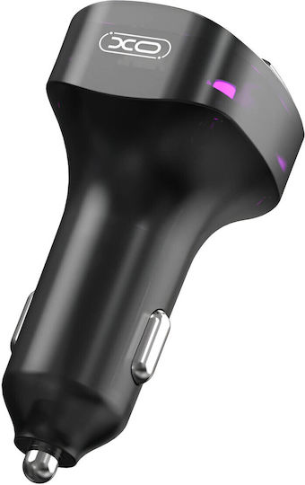 XO FM Transmitter Backlit Car USB Charging Black