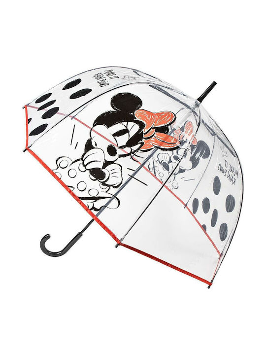 Minnie Mouse Kids Curved Handle Umbrella with Diameter 60cm Black