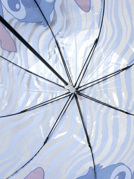PCMerch Kinder Regenschirm Gebogener Handgriff Blau mit Durchmesser 60cm.