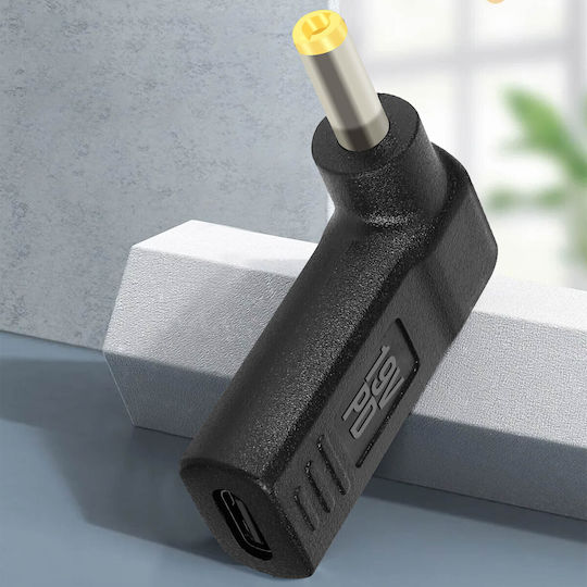 Abgewinkelter USB-C zu DC 5,5 x 2,5 mm Ladeadapter