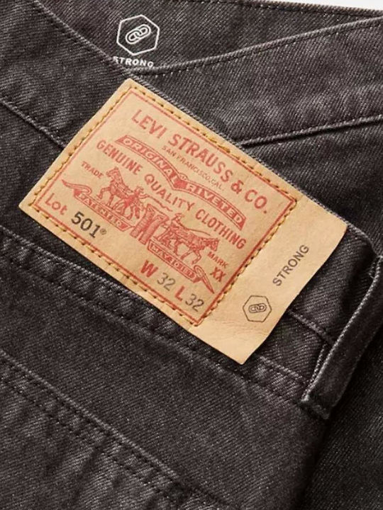 501 Men's Elastic Regular Straight Fit Jeans Black