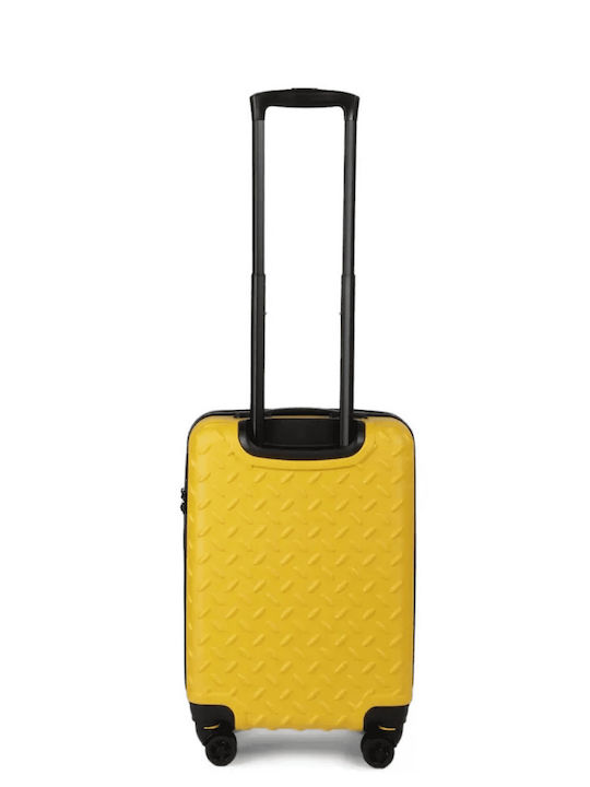 CAT Industrial Plate Cabin Hard Suitcase Yellow with 4 Wheels Height 54cm