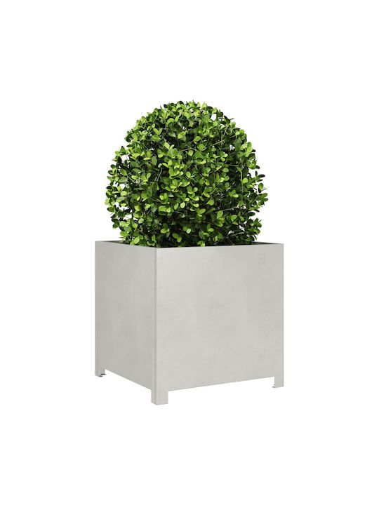 vidaXL Garden Planter Box 50x50cm Silver 851217