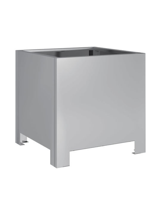 vidaXL Grădină Set 2 Jardiniere Metalice Silver