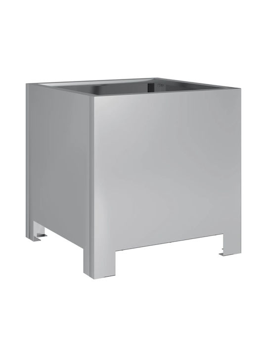 vidaXL Grădină Set 2 Jardiniere Metalice Silver