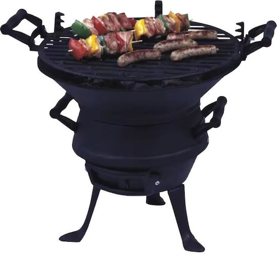 Grătar de Grădină pe Cărbune Rotund din Fontă 35 Cm Perfect Home
