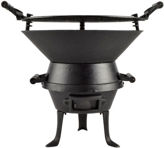 Grătar de Grădină pe Cărbune Rotund din Fontă 35 Cm Perfect Home