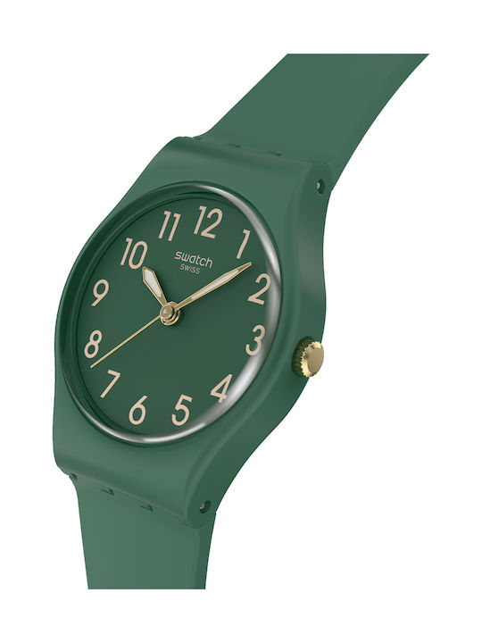 Swatch Swatch Women's Watch with Green Rubber Strap