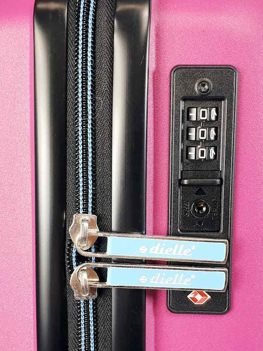 Dielle Hard Cabin Travel Suitcase Fuchsia With 4 Wheels Height 55cm