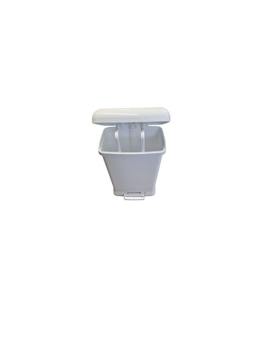 Viopsyctr Coș de Gunoi Plastic cu Pedală Alb 38lt 1buc