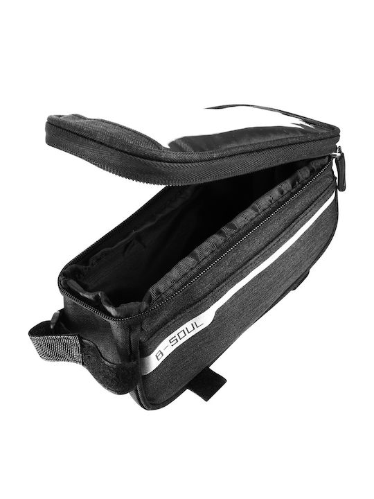 Bike Phone Bag Waterproof Storage Handlebar Frame Attachment Black Bike Phone Bag Waterproof Storage Handlebar Frame Attachment Black