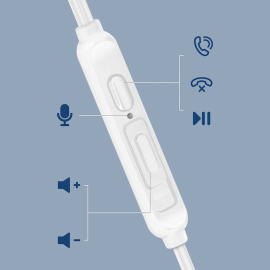 Wired USB-C Quality Sound Headphones Linq Silver Multi-Function Button