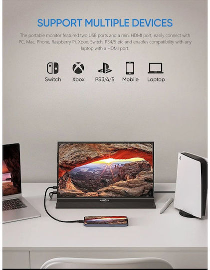 Arzopa S1 TABLE IPS HDR Φορητό Monitor 15.6" FHD 1920x1080