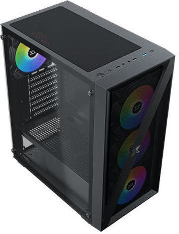 Xigmatek Blade Геймърско Midi Tower Компютърна Кутия с Страничен Прозорец и RGB Осветление Черна