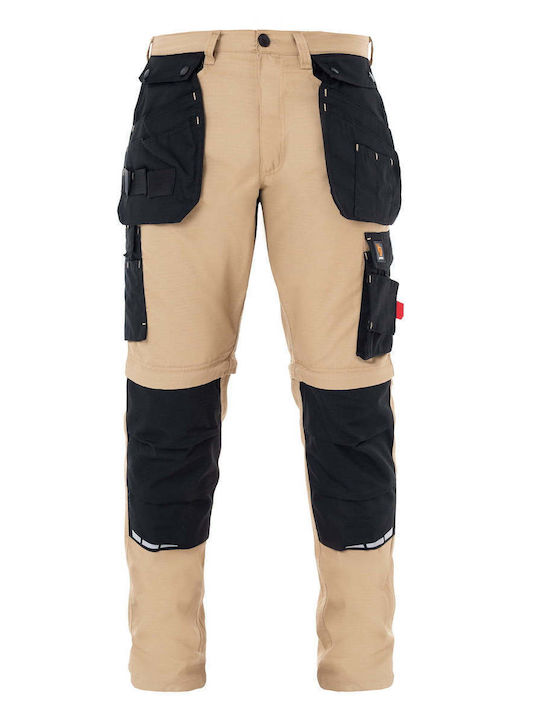 Procera Pantaloni De Lucru Cu Tivuri Detasabile Kaki