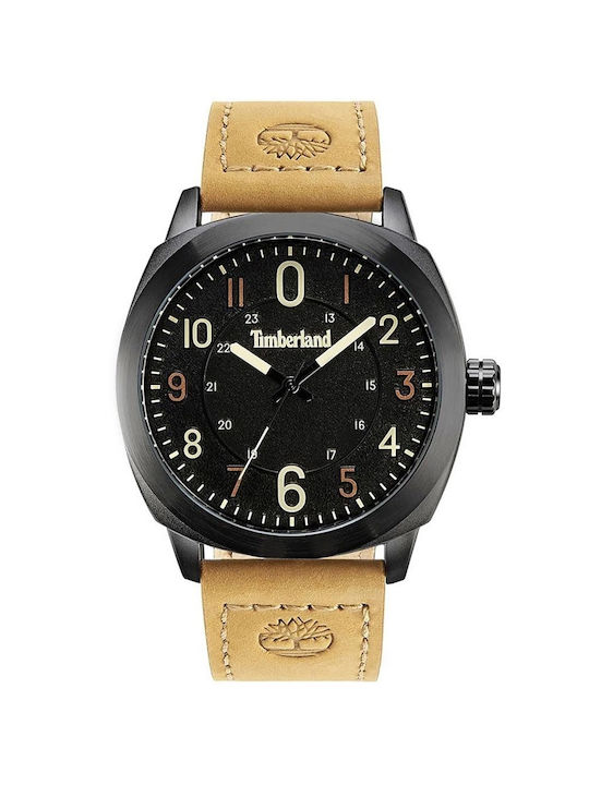 Timberland Watch Battery with Beige Leather Strap