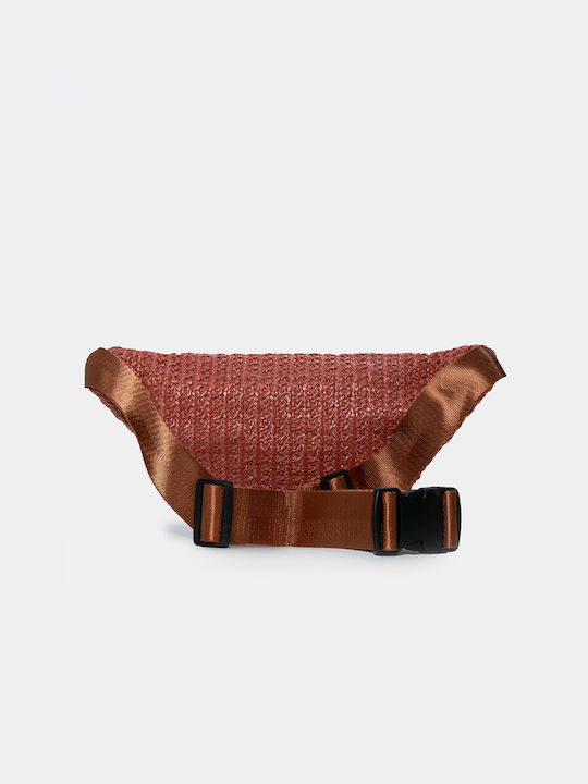 Straw Belt Bag In Orange One Size