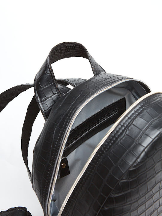 Elena Athanasiou Croco Backpack Small Black