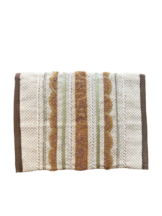 Handgefertigte indische bestickte Tasche Chandni Braun Solo Me Damen Einheitsgröße Clutch