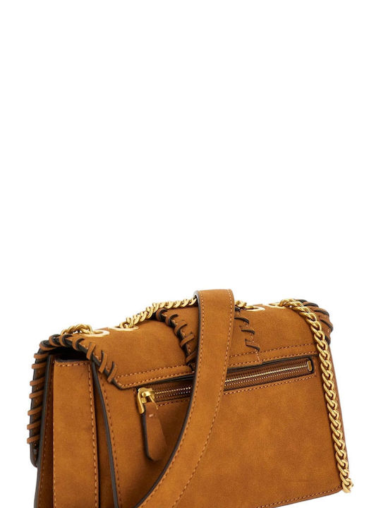 Guess Libera Tri-Fach Umwandelbare Crossbody Klapptasche SA900221-Cognac Damen