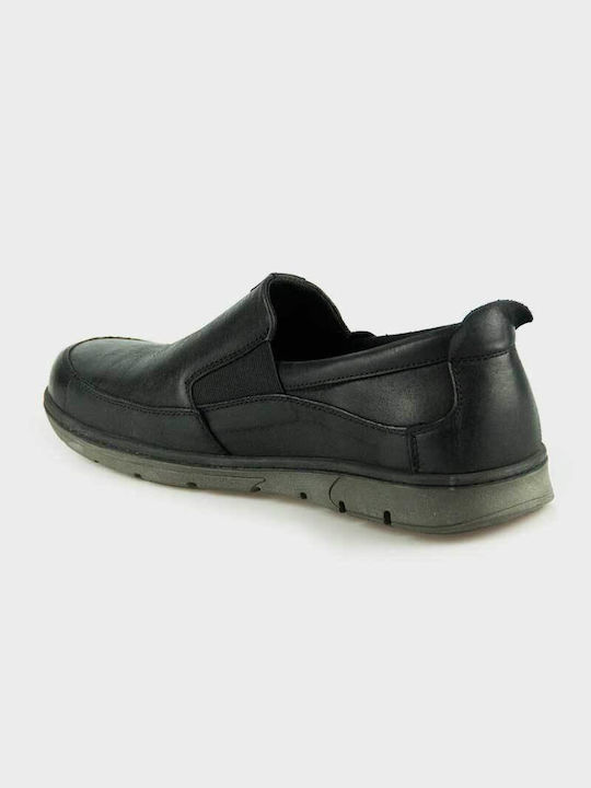 Adam's Shoes Leder Herren Mokassins in Schwarz Farbe