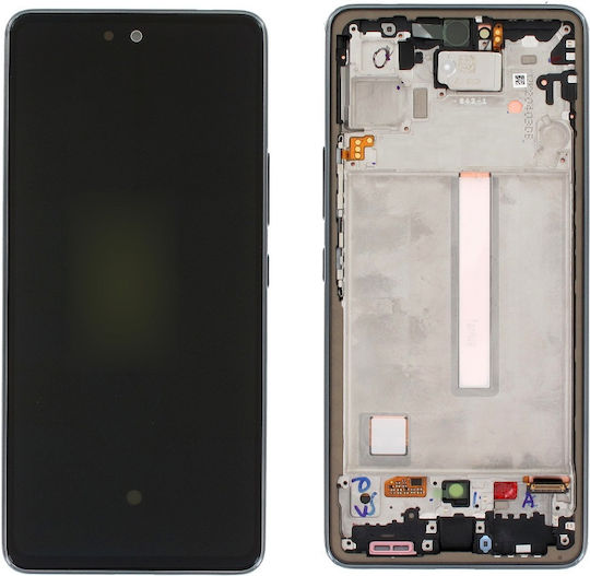 Samsung Screen with Touch Mechanism and Frame for Samsung A536B Galaxy A53 5G (Black)
