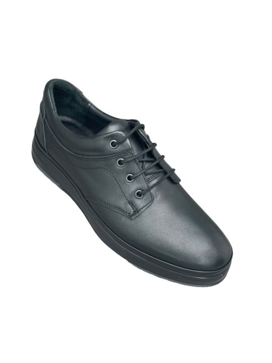 Smart Steps Men's Leather Casual Shoes Black